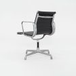 1970s Herman Miller Aluminum Management Side Chairs in Black Naugahyde 2x Available Hot on Sale