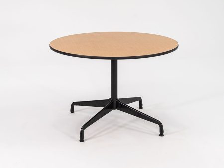 2011 Herman Miller Eames Contract Dining   Cafe Table with 42 inch Round Faux Oak Top 3x Available Hot on Sale