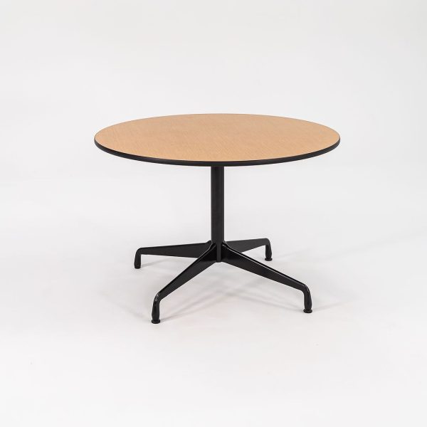 2011 Herman Miller Eames Contract Dining   Cafe Table with 42 inch Round Faux Oak Top 3x Available Hot on Sale