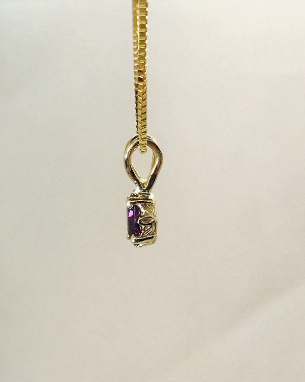 Genuine Ruby 14k Yellow Gold Necklace For Discount