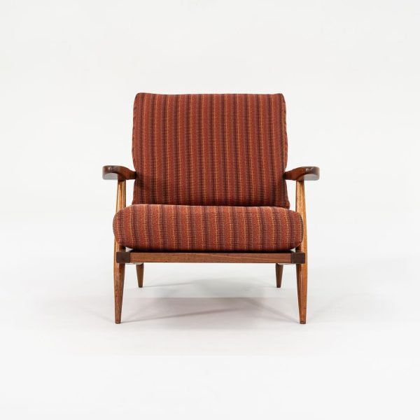 1950s Slatted Lounge Chair with Arms by George Nakashima in Black Walnut For Sale