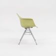 2006 Modernica Fiberglass Arm Shell Chair with H Base or Stacking Base in Light Green Discount