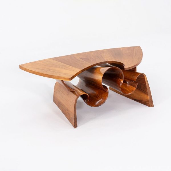 1970s Peter Michael Adams Sculptural Studio Coffee Table in Walnut Sale