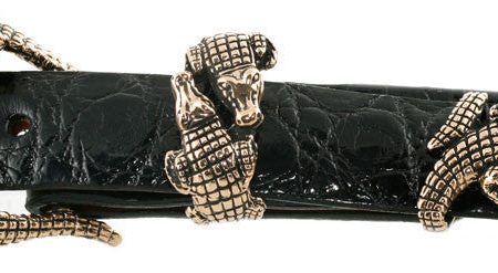 Alexander Kalifano Ancient Bronze 1  Crocodiles  Belt Buckle Cheap