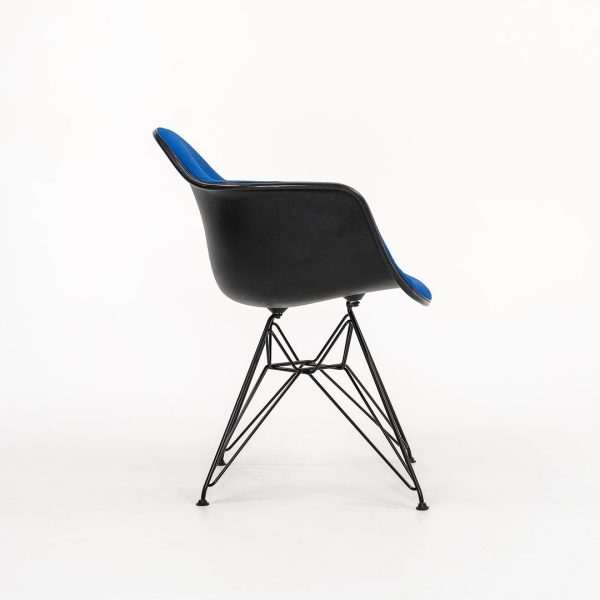 2016 DAR  Eiffel  Arm Chair by Ray and Charles Eames for Herman Miller in Blue Fabric and Black Fiberglass 3x Available Cheap