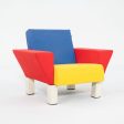 1990s Westside Lounge Chair by Ettore Sottsass for Knoll Studio in Multi-Color Fabric Online Sale