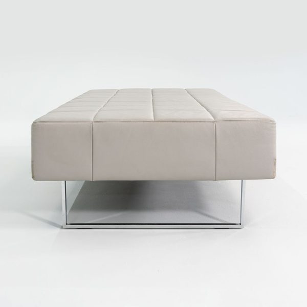 2013 Quadra Bench by Pierluigi Cerri and Alessandro Colombo for Poltrona Frau in Steel and Leather 4x Available For Discount