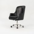 1990s Alpha Bucket Executive Chair by Nicos Zographos for Zographos Designs in Black Leather Sale