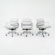 2010s Herman Miller Eames Soft Pad Management Desk Chair in Light Grey Leather 3x Available Online Hot Sale