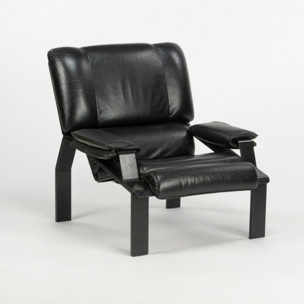 1964 Joe Colombo for Bieffeplast LEM Black Leather Lounge Chair 1x Available Discount