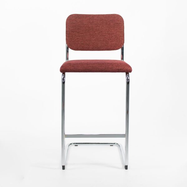 2021 Knoll Cesca Bar Stool with Upholstered Seat and Back, Model 51CH by Marcel Breuer Online