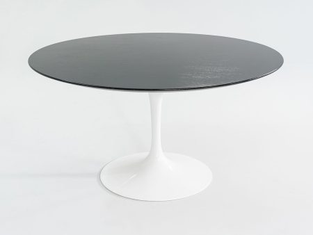 2010s Eero Saarinen for Knoll Tulip Pedestal Dining Table with 54  Ebonized Wood Top For Discount