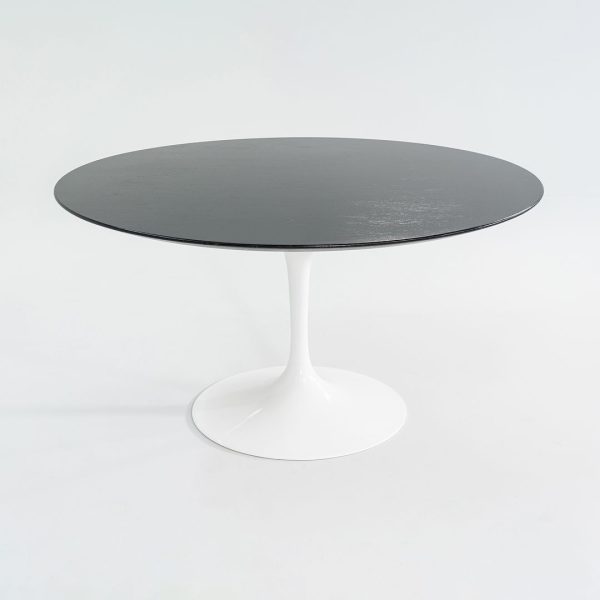 2010s Eero Saarinen for Knoll Tulip Pedestal Dining Table with 54  Ebonized Wood Top For Discount