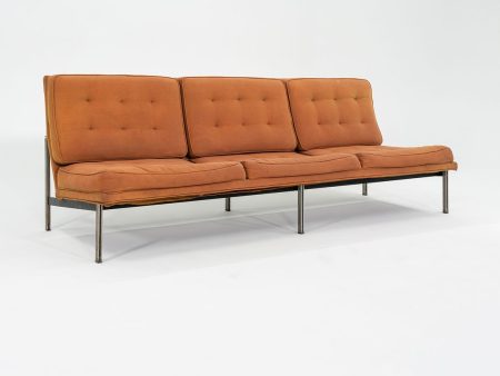 1950s Florence Knoll Parallel Bar System Three Seat Sofa for Reupholstery Fashion