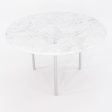 1960s Katavalos, Littell, and Kelley for Laverne 48in Dining Table in White Marble and Chromed Steel Discount