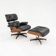 1990 Herman Miller Eames Lounge Chair and Ottoman 670 & 671 by Charles and Ray Eames in Brazilian Rosewood and New Black Leather Online