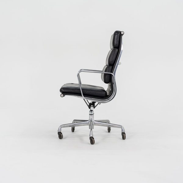 2002 Soft Pad Executive Chair, EA437 by Ray and Charles Eames for Herman Miller in Black Leather 12+ Available Cheap