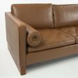 1960s Mies Van Der Rohe for Knoll International Brown Leather Three Seat Sofa Cheap