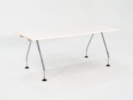 2007 Antonio Citterio for Vitra Ad Hoc Desk With White Laminate Tops 70x32 in 3x Available For Discount