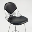 2010s Eames Wire Stool by Ray and Charles Eames for Herman Miller Steel, Leather, Padding, Plastic Online Sale