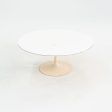 1974 Eero Saarinen for Knoll 36 inch Round Coffee Table in White Laminate Online now