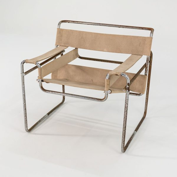 1960s Wassily Lounge Chair, Model B3 by Marcel Breuer for Gavina   Knoll in Original Canvas 4x Available Discount