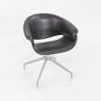 2004 Uwe Fischer for B&B Italia Sina Swivel Arm Dining   Desk Chairs in Black Leather 12+ Available on Sale