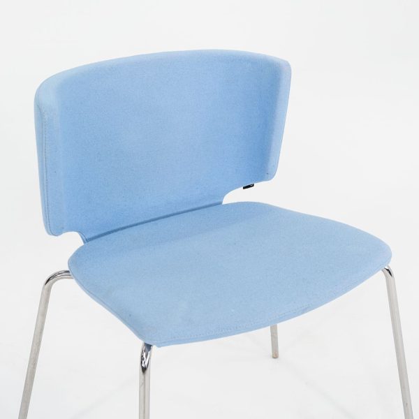 2012 Wrapp Dining Side Chair by Marc Krusin for Coalesse in Blue Fabric 14x Available Discount