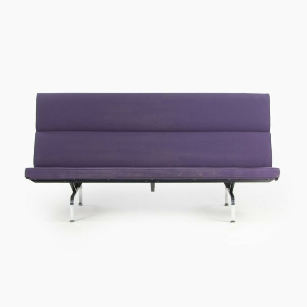 2006 Herman Miller Ray and Charles Eames Sofa Compact Purple Fabric Upholstery Supply