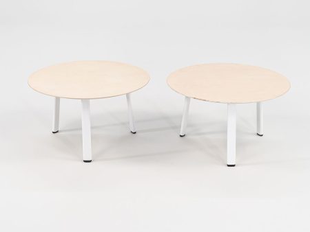 2015 Pair of Allermuir Sunda 2 White Side   End Tables by Allermuir Design on Sale