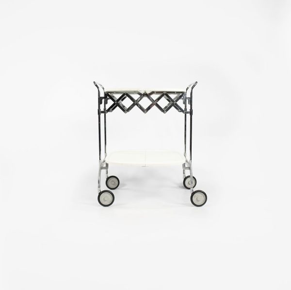 2009 Gastone Trolley Bar Cart   Tray Table, Model 4470 by Antonio Citterio and Glen Oliver Low for Kartell Steel, Chrome, Aluminum, Plastic, Paint, Rubber Discount