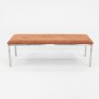 1969 Davis Allen and Gordon Bunshaft of SOM Bench in Polished Stainless Steel and Suede 20 x 48 Online Hot Sale