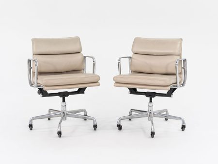 2006 Soft Pad Management Chair, EA435 by Ray and Charles Eames for Herman Miller in Leather 4x Available For Cheap