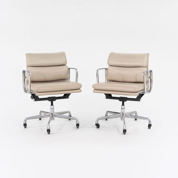 2006 Soft Pad Management Chair, EA435 by Ray and Charles Eames for Herman Miller in Leather 4x Available For Cheap