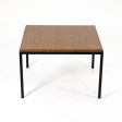 1960s Florence Knoll T-Angle Square Coffee Table with Faux Walnut Laminate Top Online now