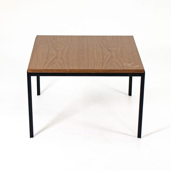 1960s Florence Knoll T-Angle Square Coffee Table with Faux Walnut Laminate Top Online now