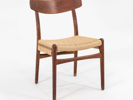 SOLD 1960s CH23 Chair by Hans J. Wegner for Carl Hansen & Son Oak, Paper Cord, Metal Fashion