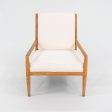 1950s T.H. Robsjohn Gibbings for Widdicomb Lounge Chair in New White Fabric Cheap