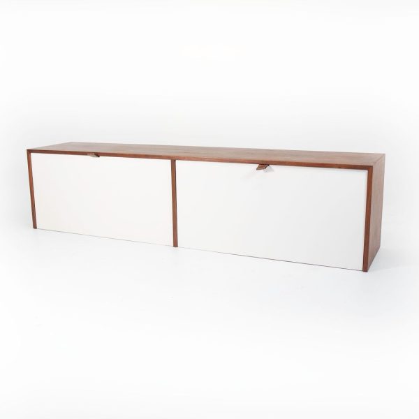 1960s Model 121 W-1 Hanging Cabinet by Florence Knoll for Knoll Steel, Walnut, Lacquer, Plastic on Sale