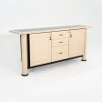 1990s i4 Mariani for Pace Collection Summit Credenza with Ivory Leather Clad Front on Sale