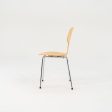 2005 Set of Four 3101 Side Chairs by Arne Jacobsen for Fritz Hansen in Maple and Chromed Steel Sale