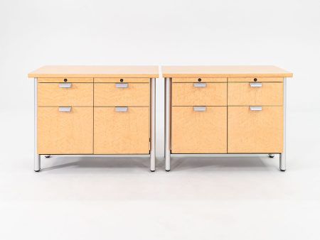 1990s Propeller Credenza Cabinet by Emanuela Frattini for Knoll in Maple 2x Available Online now