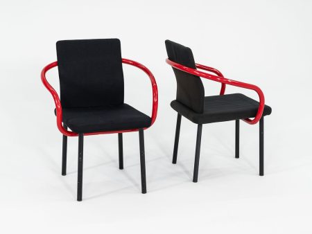 1990s Mandarin Chair by Ettore Sottsass for Knoll with Fabric Upholstery 7x Available Online Sale