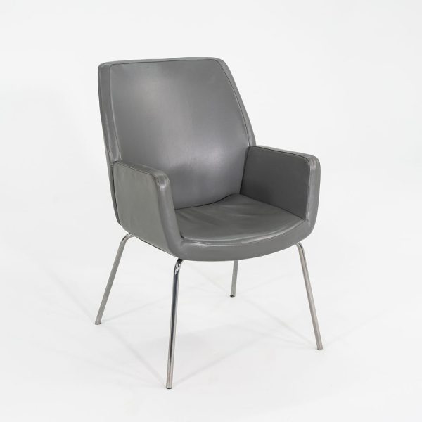 2014 Bindu Mid-Back Guest Chair by Brian Kane for Coalesse in Grey Leather 17x Available For Cheap