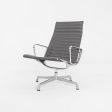 2013 Herman Miller Eames Aluminum Group Lounge Chairs in Grey Leather 2x Available Online Sale