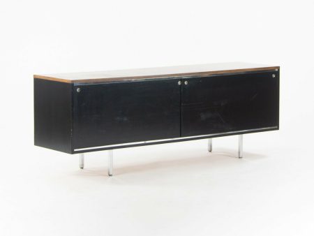 1960 George Nelson 8000 Series EOG Credenza Cabinet for Herman Miller with Walnut Top For Cheap