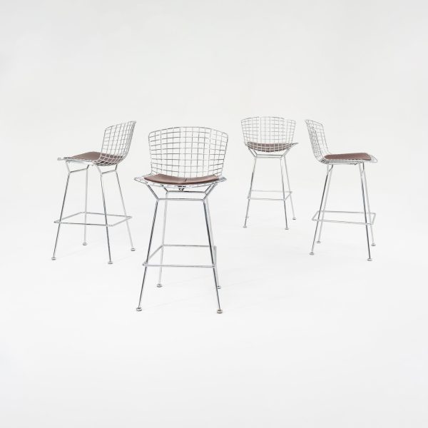 2009 Bertoia Bar Stool, Model 428C by Harry Bertoia for Knoll 4x Available For Cheap