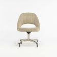 1974 Eero Saarinen for Knoll Rolling Executive Office Chairs Original Tan Fabric Sale