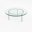 1960s Nicos Zographos for Albano TA.42G.36 Ribbon Coffee Table in Stainless Steel and Glass 36 inch Online