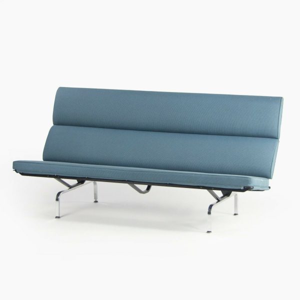 2006 Herman Miller by Ray and Charles Eames Sofa Compact Blue Fabric Upholstery Online